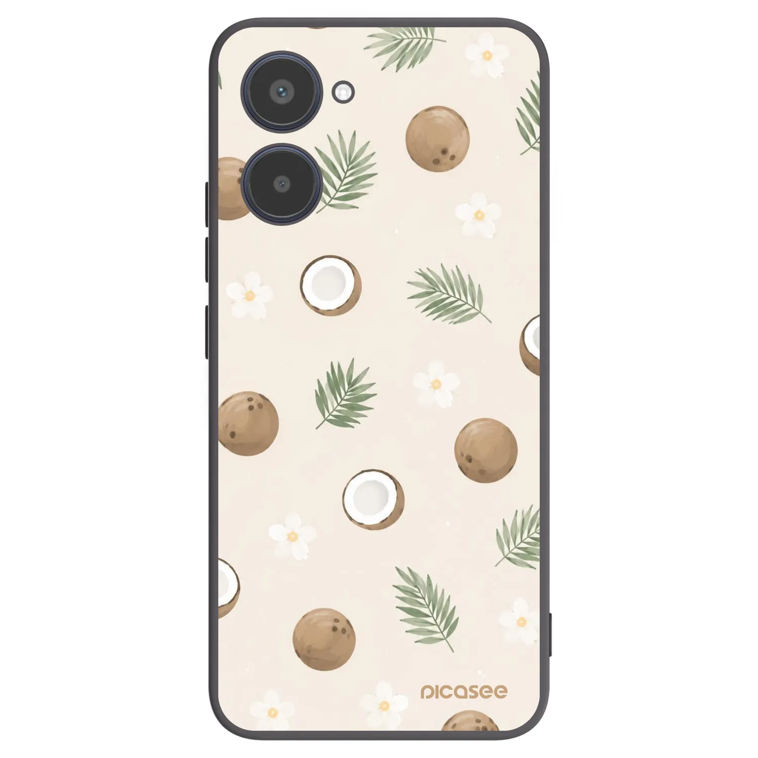 Picasee silikonový černý obal pro Realme 10 4G - Coconut Breeze