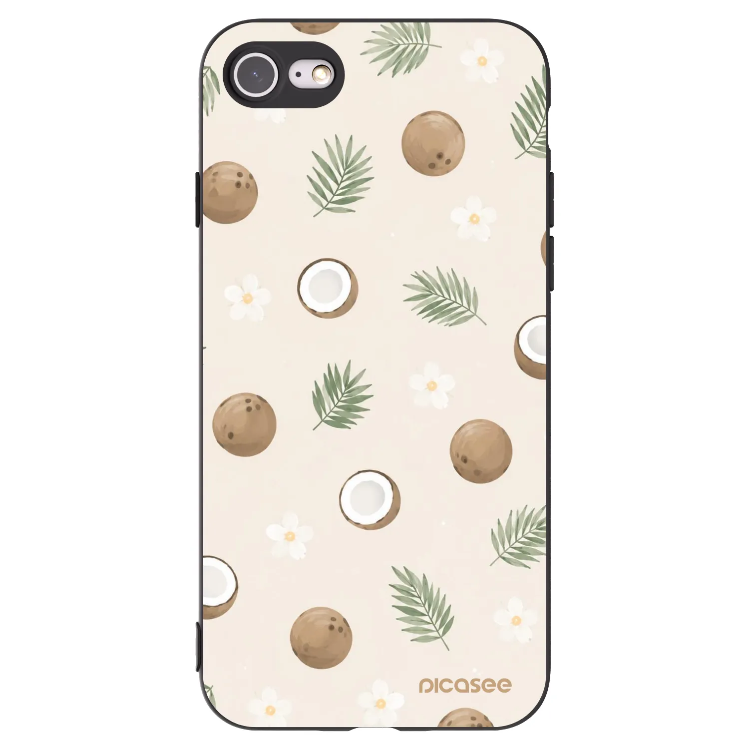 Picasee silikonový černý obal pro Apple iPhone 7 - Coconut Breeze