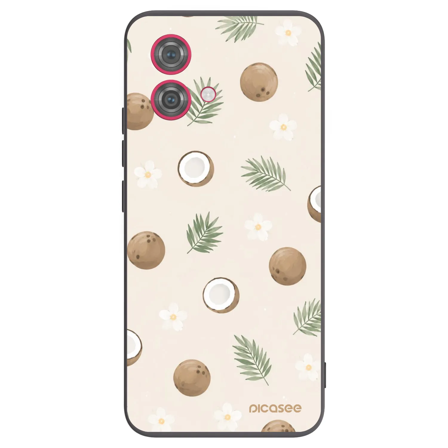 Picasee silikonový černý obal pro Motorola Moto G84 5G - Coconut Breeze
