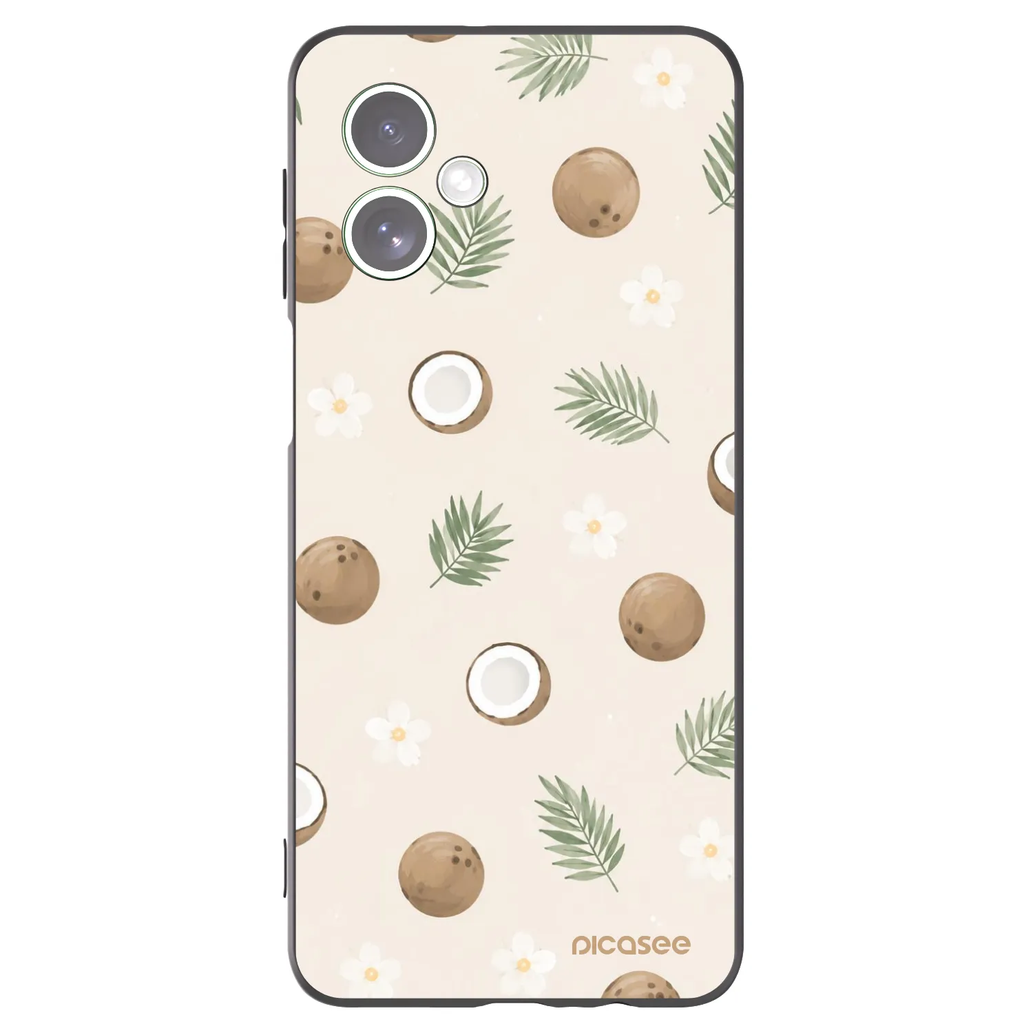 Picasee silikonový černý obal pro Motorola Moto G54 5G - Coconut Breeze