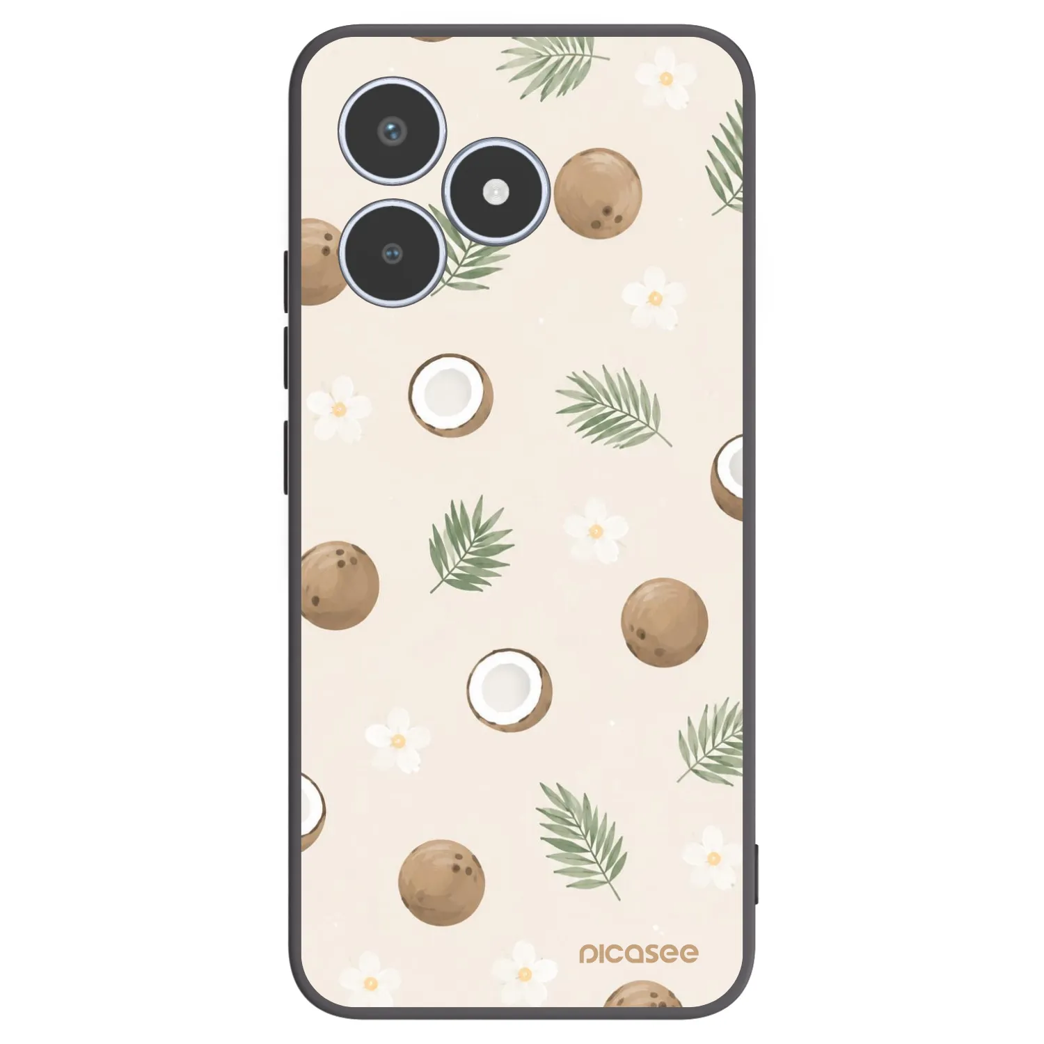 Picasee silikonový černý obal pro Realme C53 - Coconut Breeze