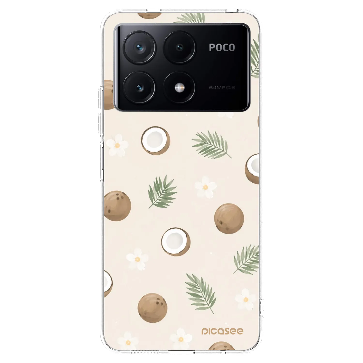 Picasee silikonový průhledný obal pro Xiaomi Poco X6 Pro - Coconut Breeze