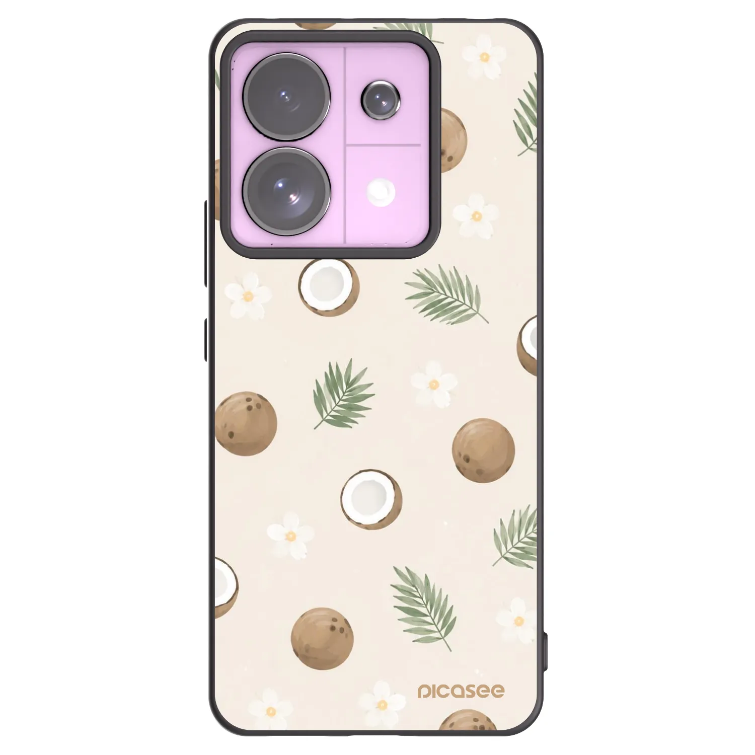Picasee silikonový černý obal pro Xiaomi Redmi Note 13 Pro 5G - Coconut Breeze