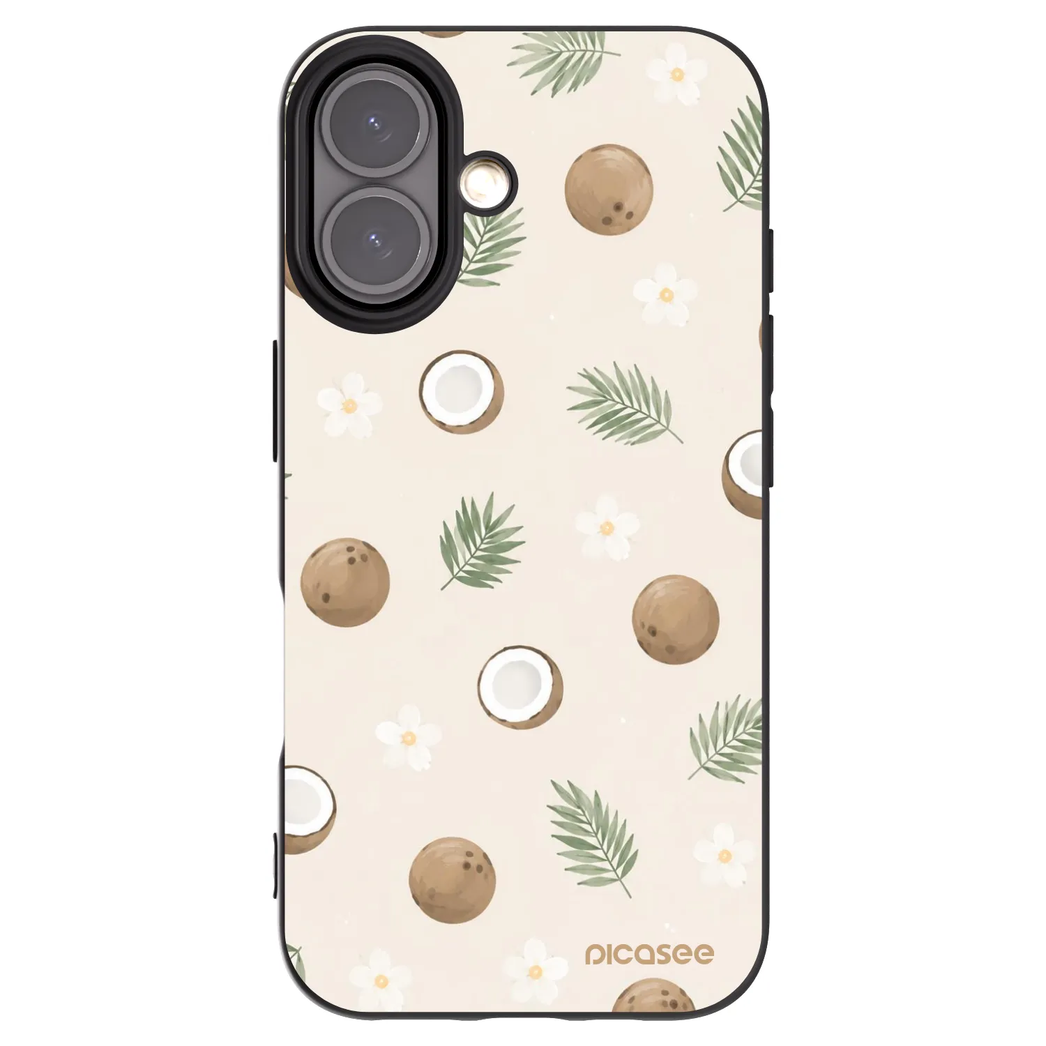 Picasee silikonový černý obal pro Apple iPhone 16 - Coconut Breeze