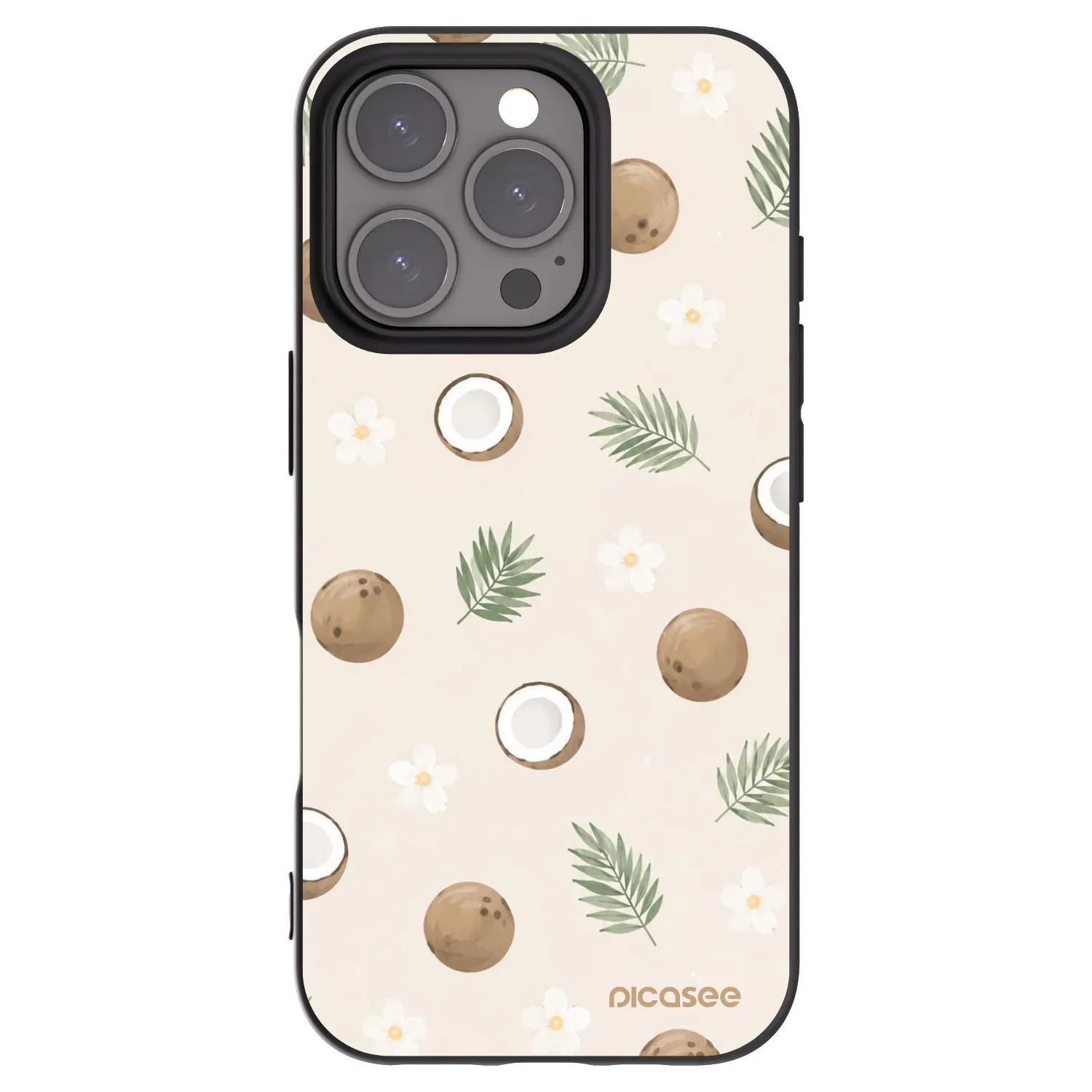 Picasee silikonový černý obal pro Apple iPhone 16 Pro - Coconut Breeze