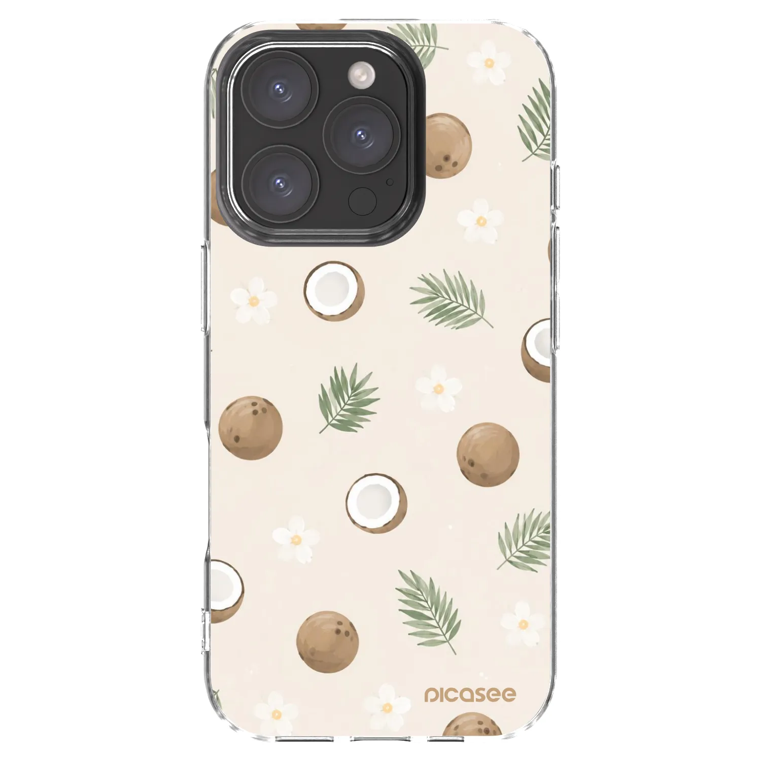 Picasee silikonový průhledný obal pro Apple iPhone 16 Pro - Coconut Breeze