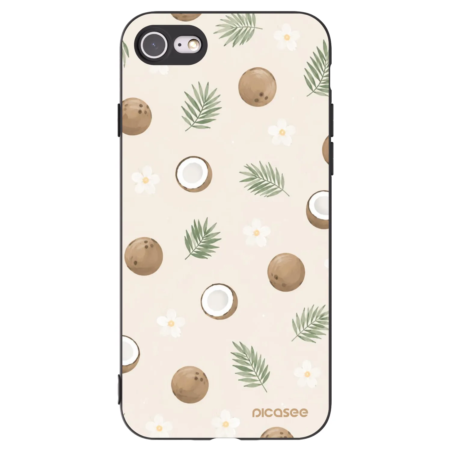 Picasee silikonový černý obal pro Apple iPhone 8 - Coconut Breeze