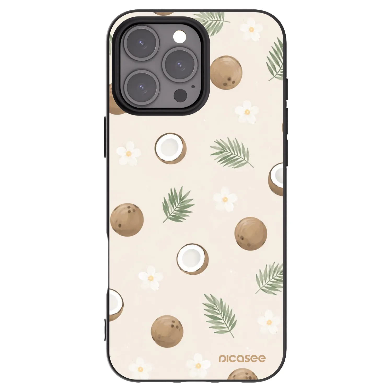 Picasee silikonový černý obal pro Apple iPhone 16 Pro Max - Coconut Breeze
