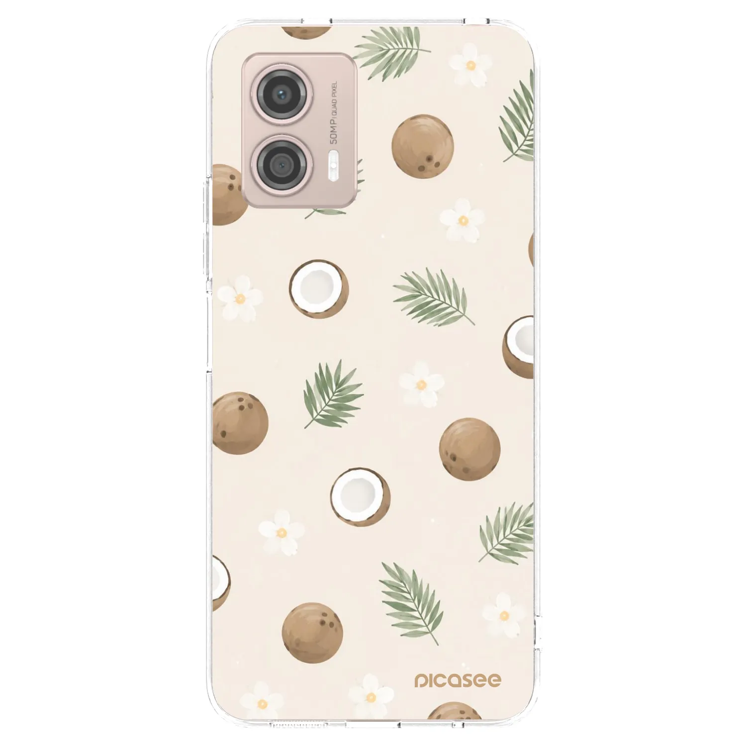 Picasee silikonový průhledný obal pro Motorola Moto G53 5G - Coconut Breeze