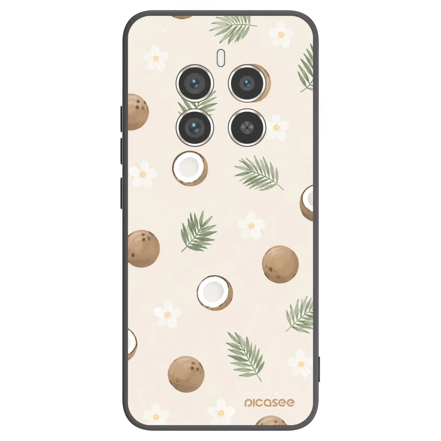 Picasee silikonový černý obal pro Realme 12 Pro 5G - Coconut Breeze