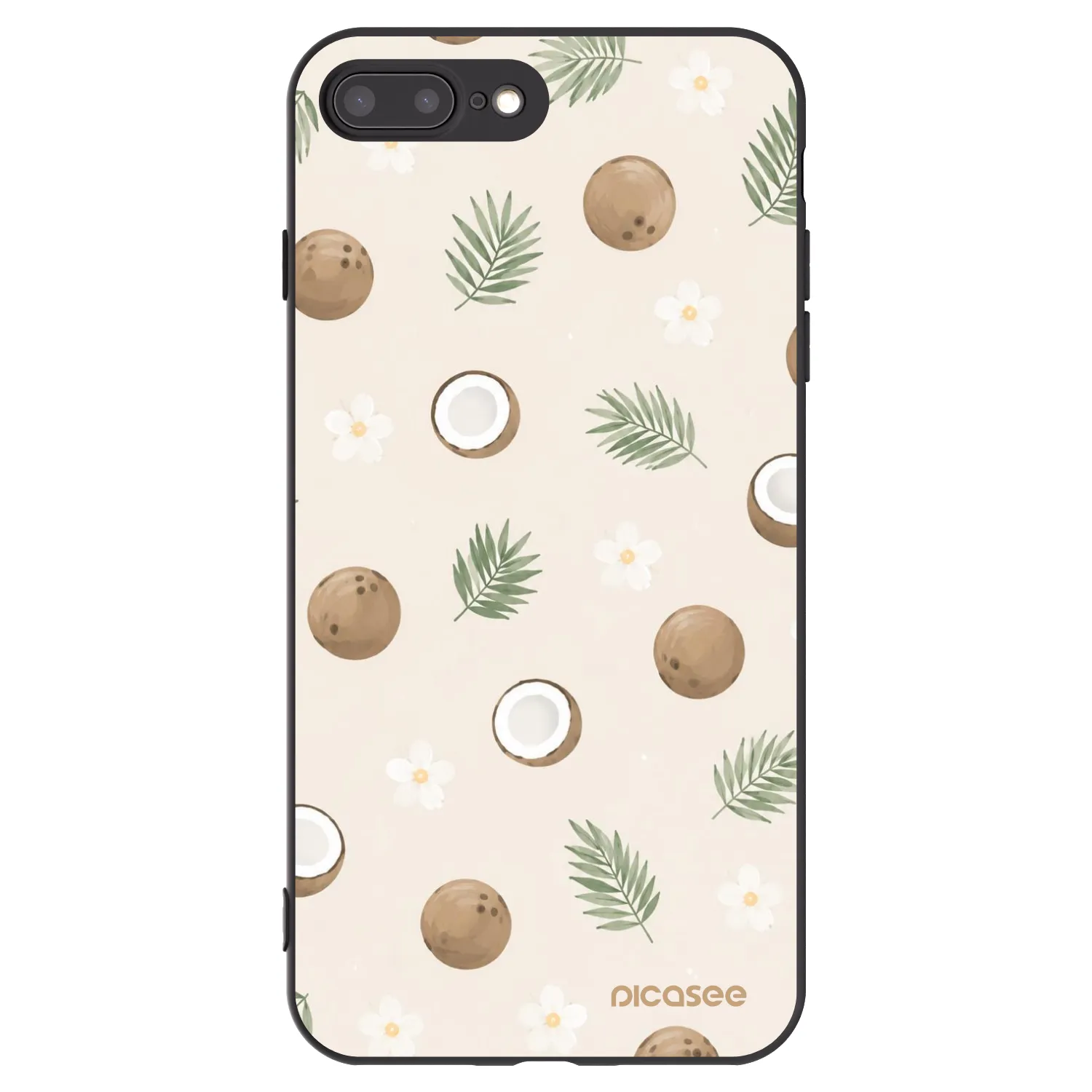 Picasee silikonový černý obal pro Apple iPhone 7 Plus - Coconut Breeze