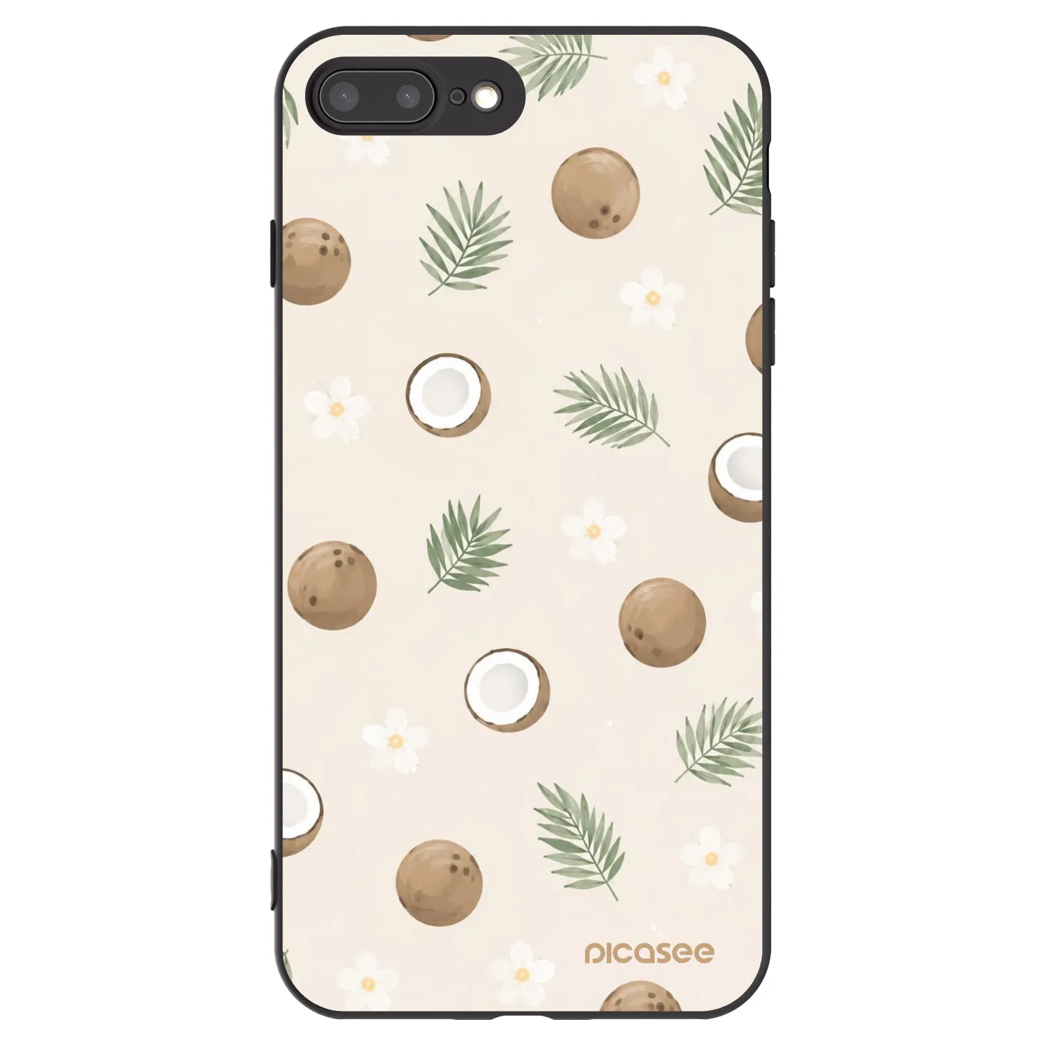 Picasee silikonový černý obal pro Apple iPhone 8 Plus - Coconut Breeze