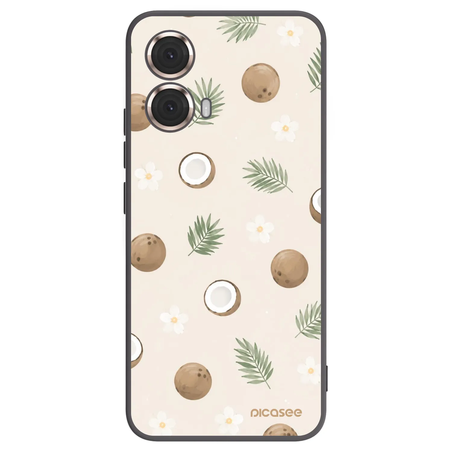 Picasee silikonový černý obal pro Motorola Moto G85 - Coconut Breeze