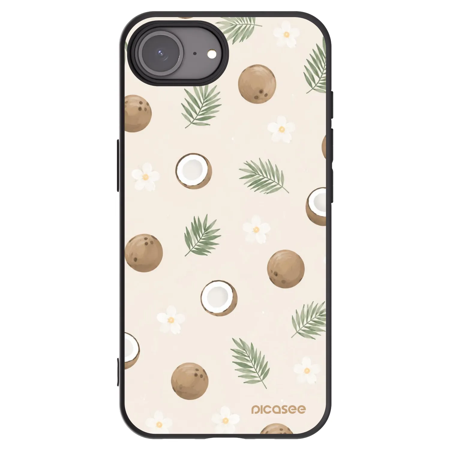 Picasee silikonový černý obal pro Apple iPhone 16e - Coconut Breeze