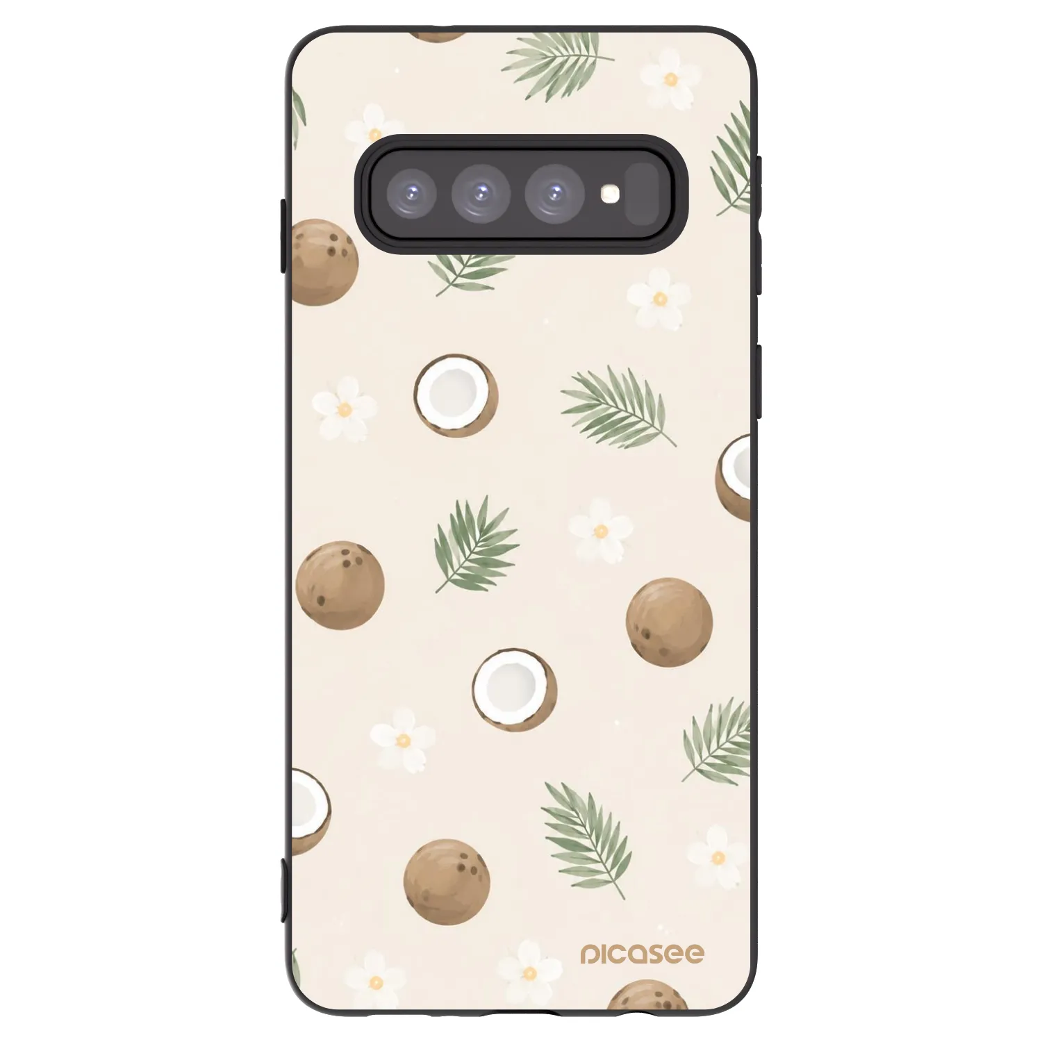 Picasee silikonový černý obal pro Samsung Galaxy S10 G973 - Coconut Breeze