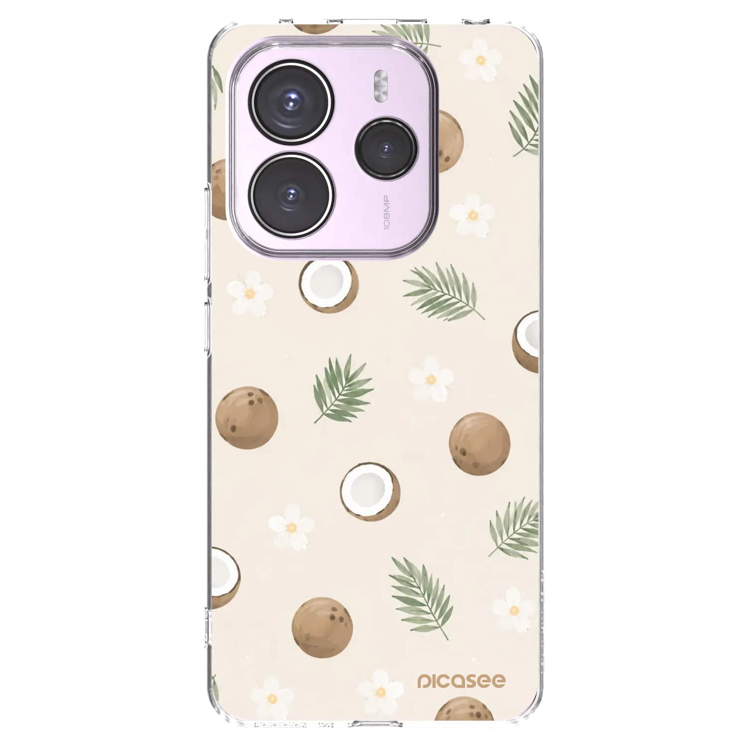 Picasee silikonový průhledný obal pro Xiaomi Redmi Note 14 5G - Coconut Breeze