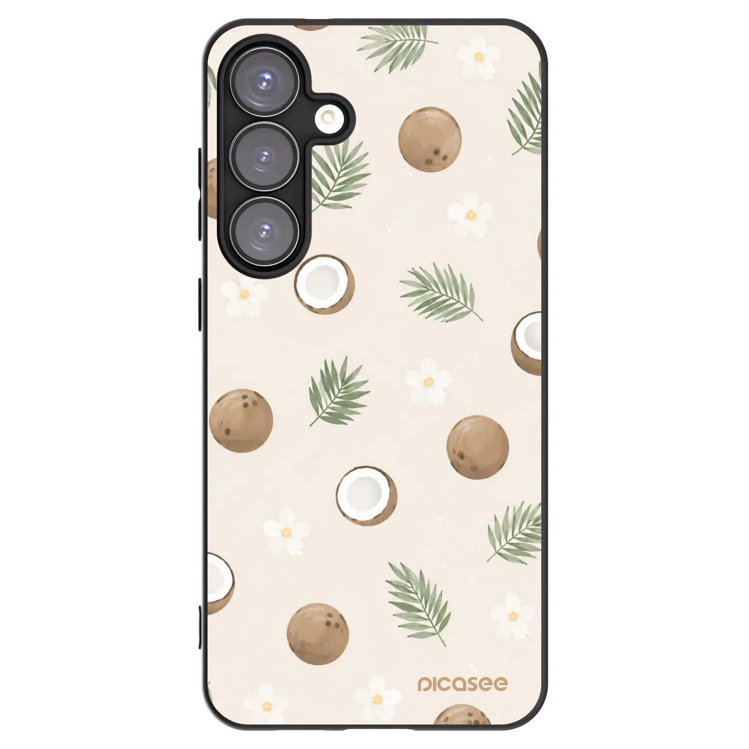 Picasee silikonový černý obal pro Samsung Galaxy S25+ 5G - Coconut Breeze