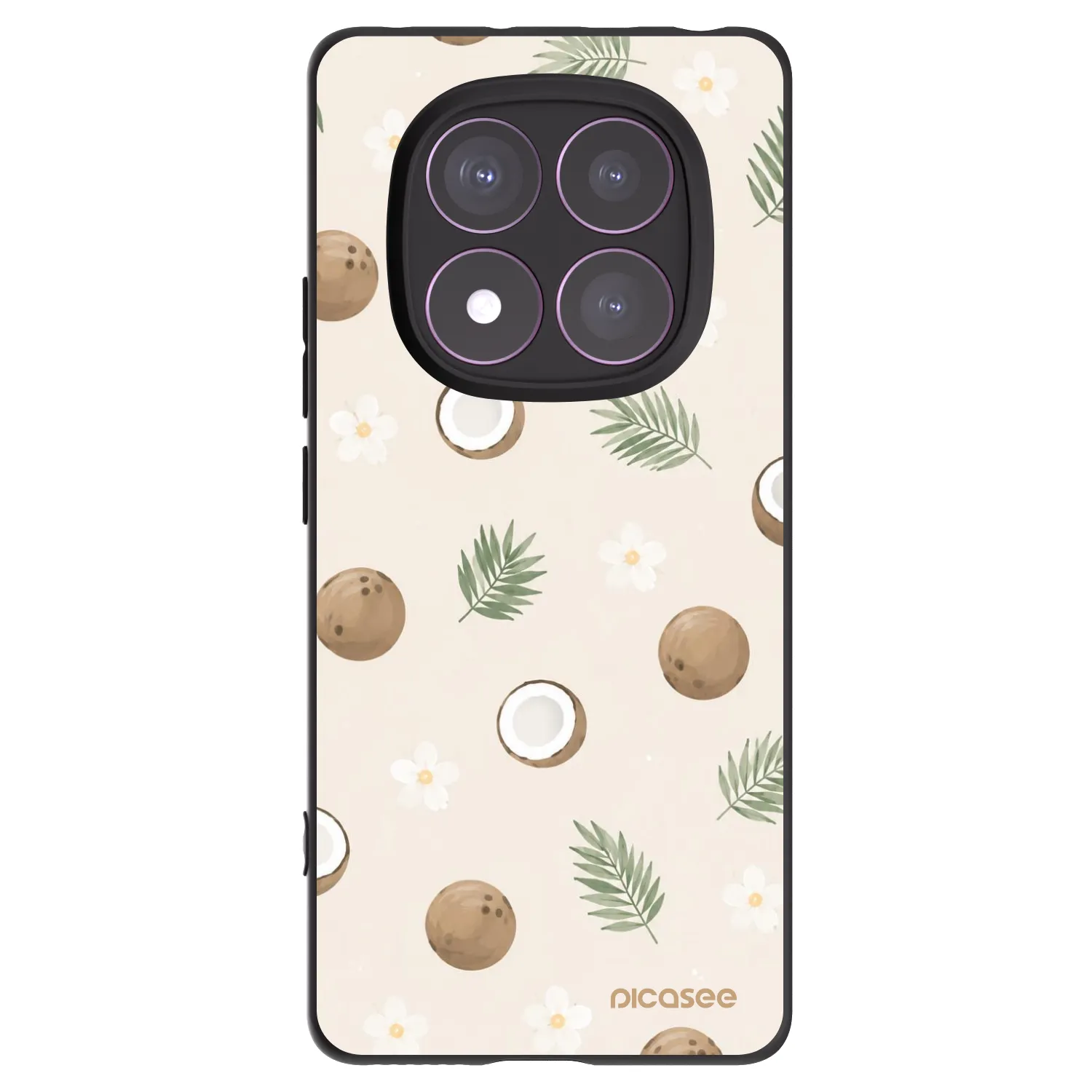 Picasee silikonový černý obal pro Xiaomi Redmi Note 14 Pro 4G - Coconut Breeze