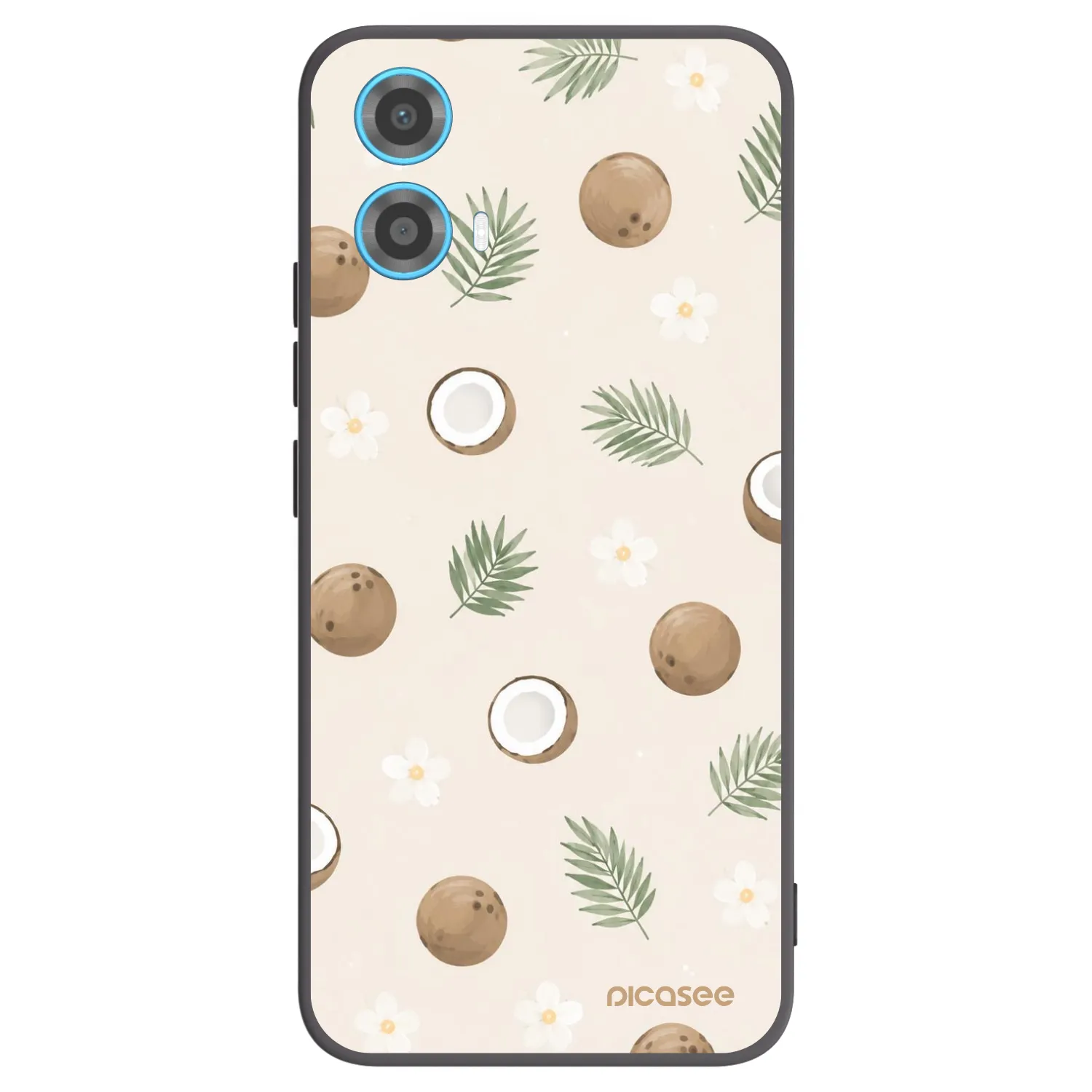 Picasee silikonový černý obal pro Motorola Moto G34 5G - Coconut Breeze