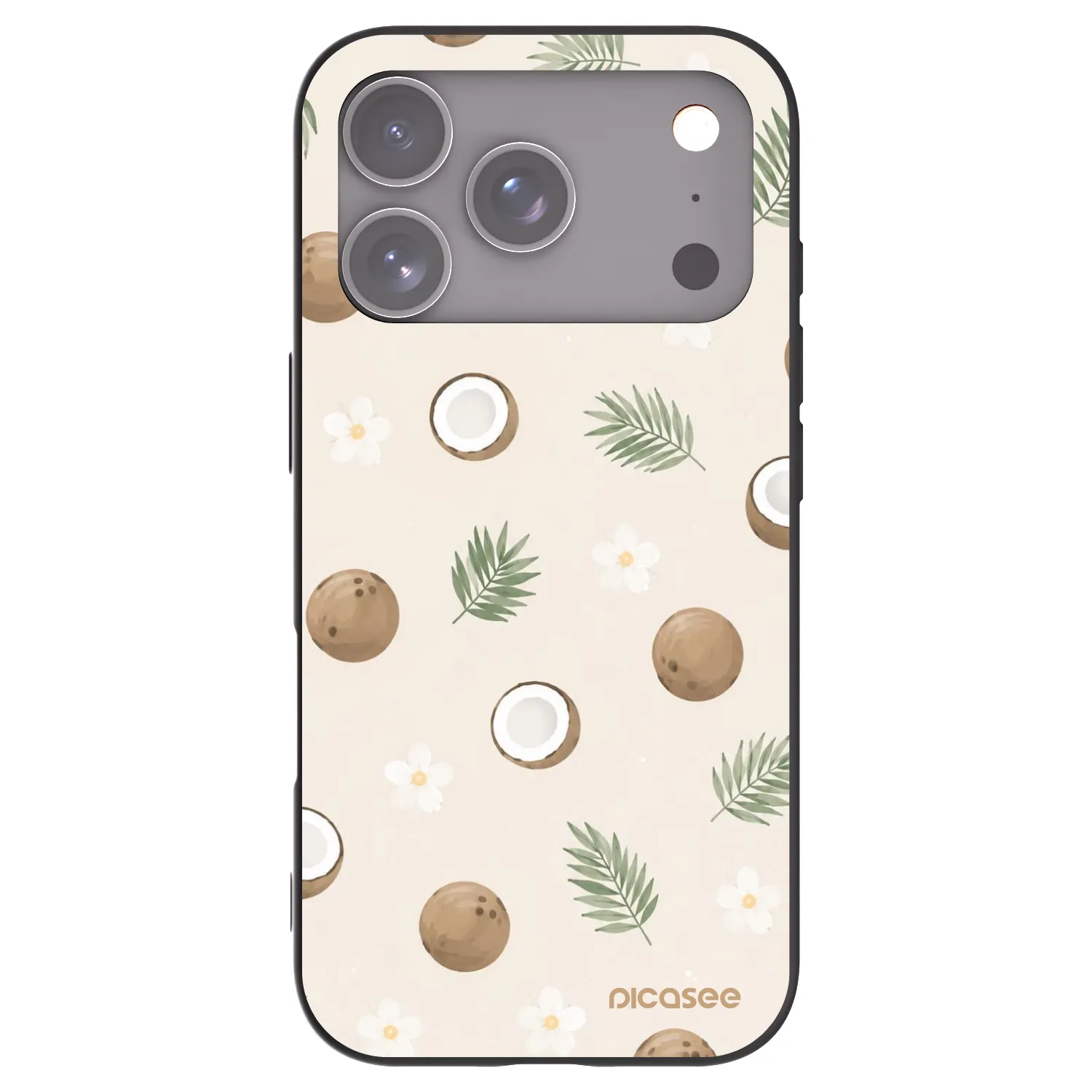Picasee silikonový černý obal pro Apple iPhone 17 Pro - Coconut Breeze