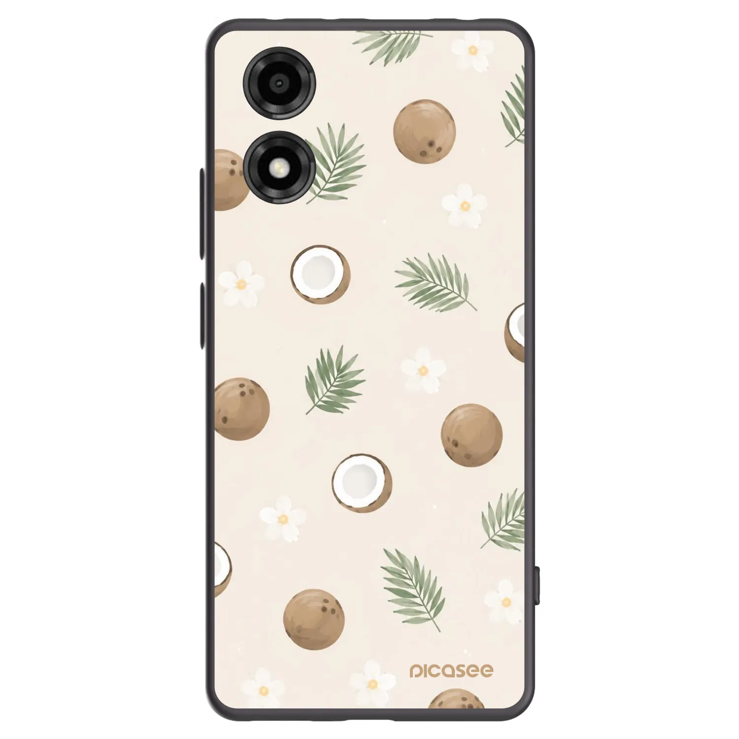 Picasee silikonový černý obal pro Motorola Moto E14 - Coconut Breeze