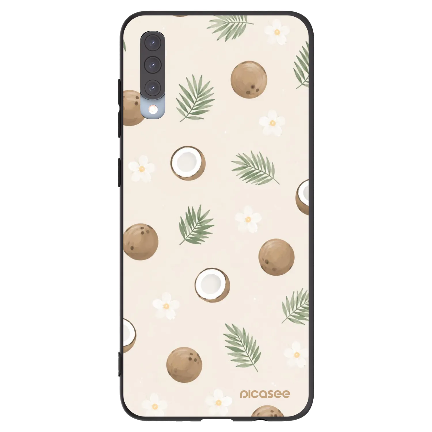 Picasee silikonový černý obal pro Samsung Galaxy A70 A705F - Coconut Breeze