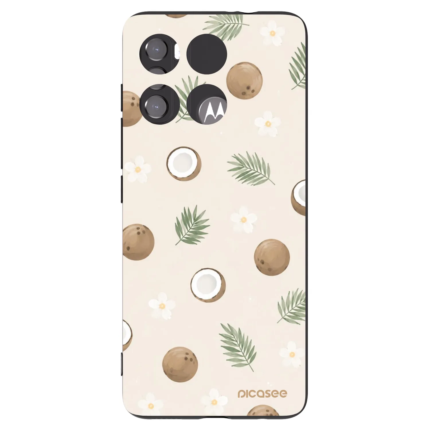 Picasee silikonový černý obal pro Motorola Edge 60 5G - Coconut Breeze