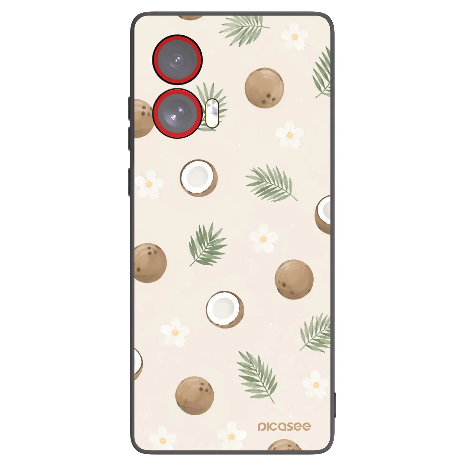Picasee silikonový černý obal pro Motorola Edge 50 Fusion - Coconut Breeze
