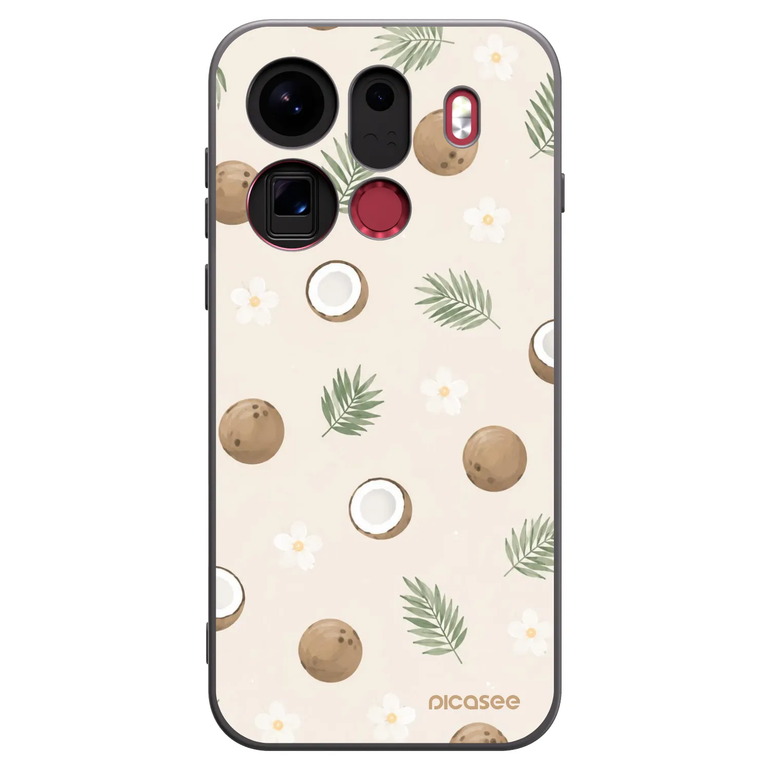 Picasee silikonový černý obal pro OPPO Find X9 Pro - Coconut Breeze
