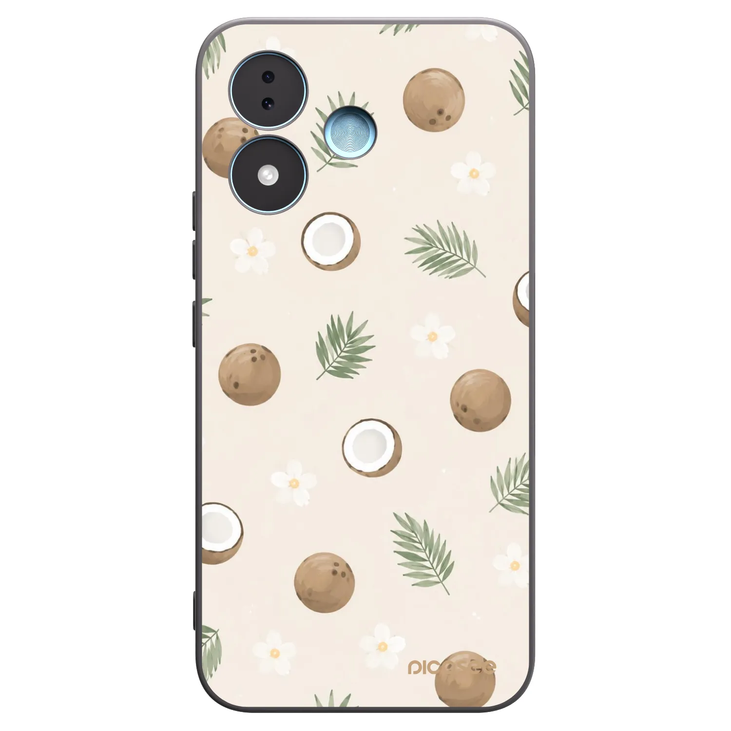 Picasee silikonový černý obal pro Xiaomi Redmi Note 17 5G - Coconut Breeze
