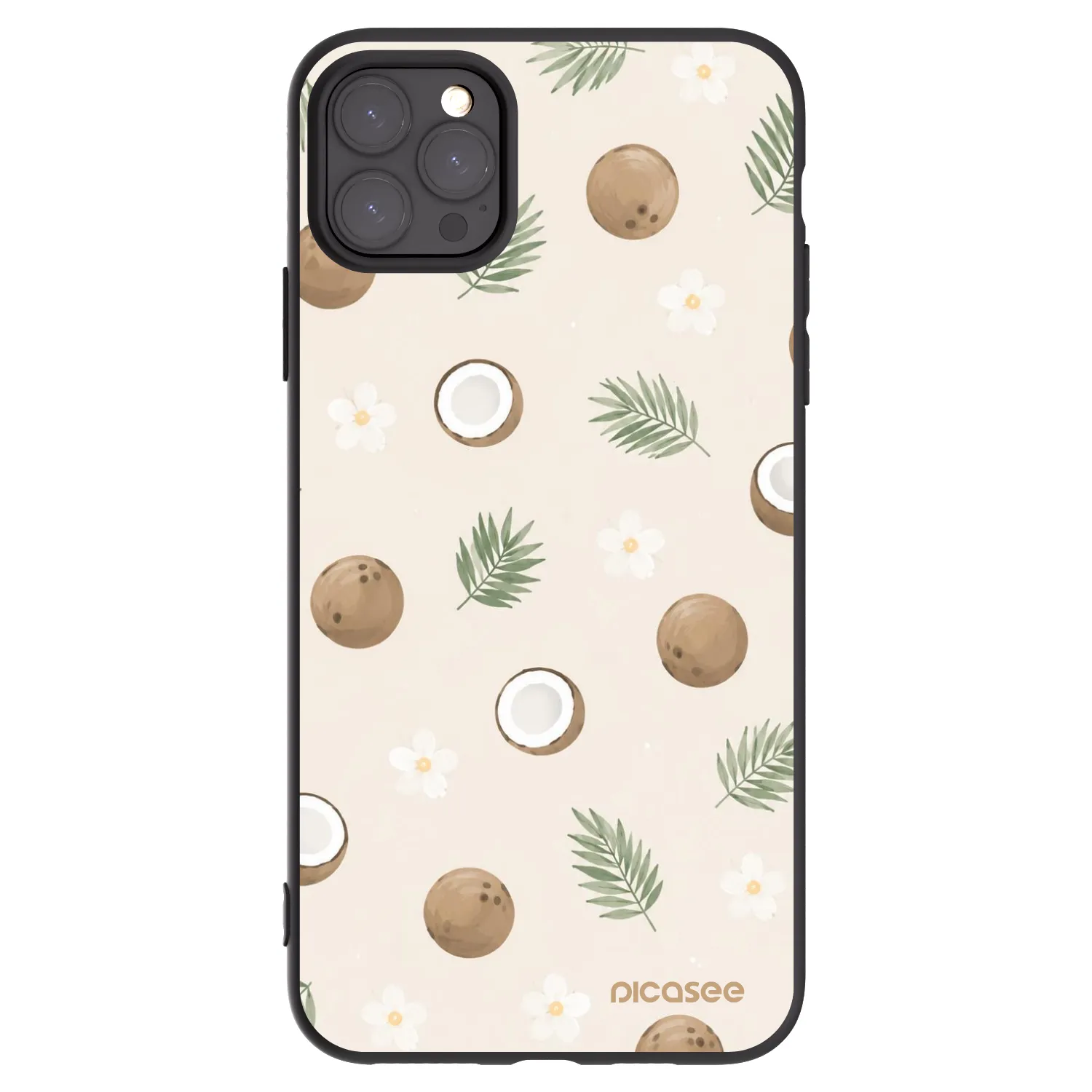 Picasee silikonový černý obal pro Apple iPhone 11 Pro Max - Coconut Breeze