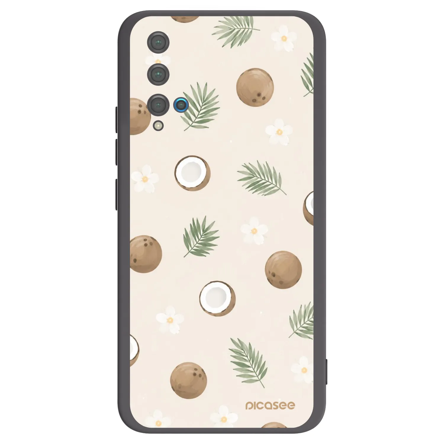 Picasee silikonový černý obal pro Huawei Nova 5T - Coconut Breeze