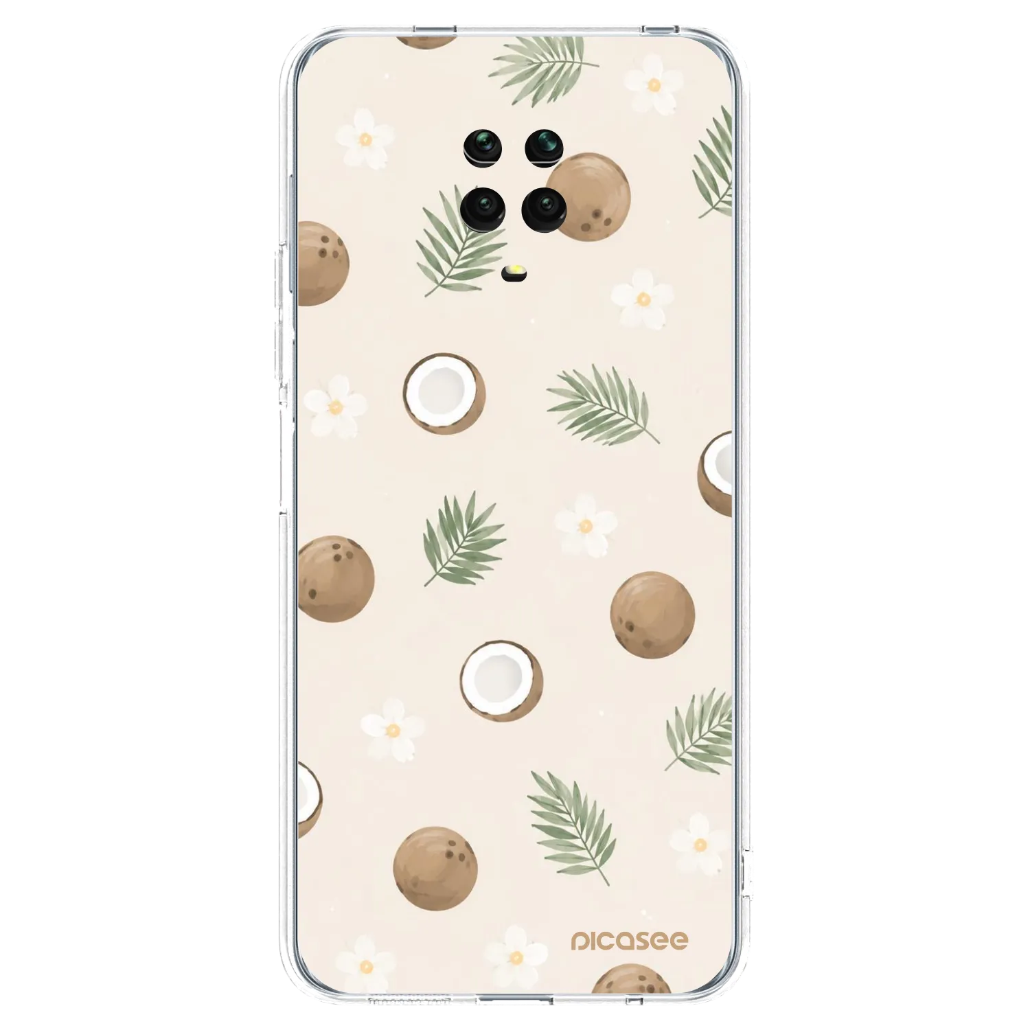 Picasee silikonový průhledný obal pro Xiaomi Redmi Note 9 Pro - Coconut Breeze