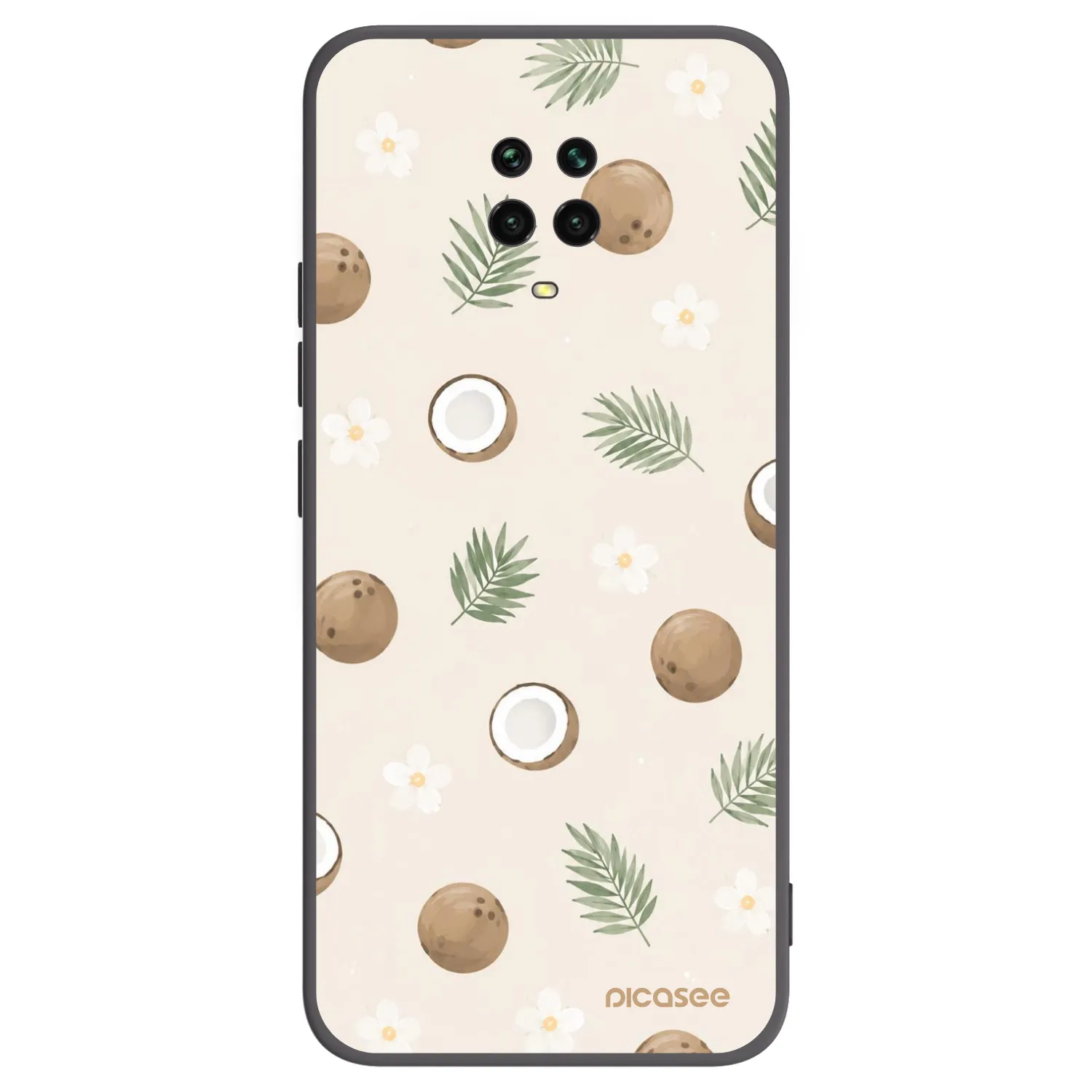 Picasee silikonový černý obal pro Xiaomi Redmi Note 9 Pro - Coconut Breeze