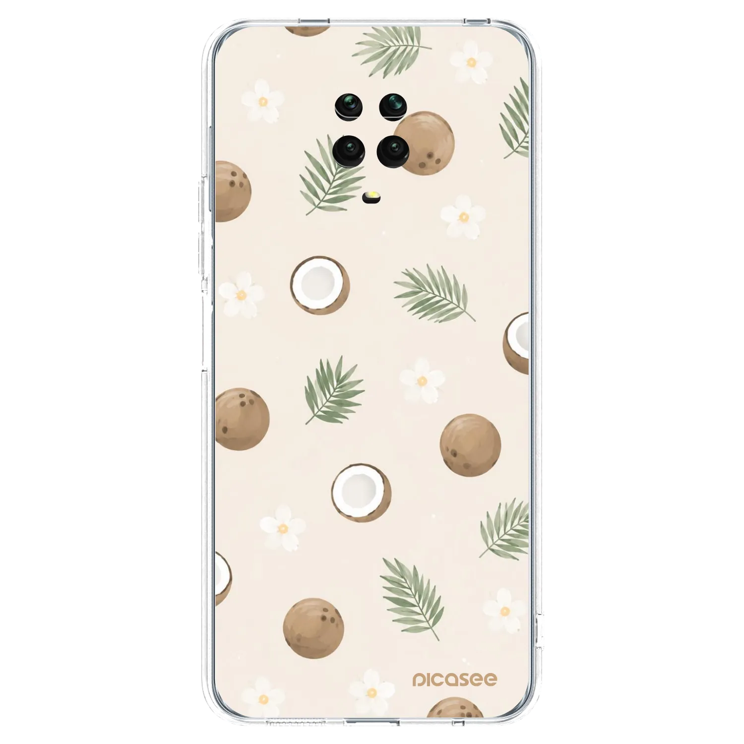 Picasee silikonový průhledný obal pro Xiaomi Redmi Note 9S - Coconut Breeze