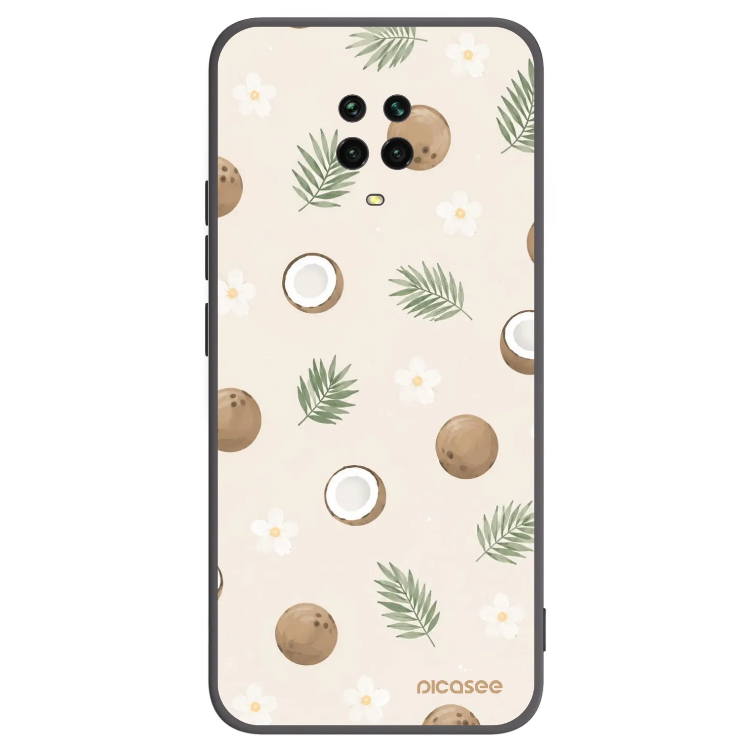 Picasee silikonový černý obal pro Xiaomi Redmi Note 9S - Coconut Breeze