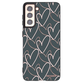 Picasee silikonový černý obal pro Samsung Galaxy S21 5G G991B - Hodně lásky