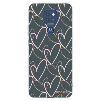 Picasee silikonový průhledný obal pro Motorola Moto G9 Play - Hodně lásky