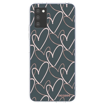Picasee silikonový průhledný obal pro Samsung Galaxy A02s A025G - Hodně lásky