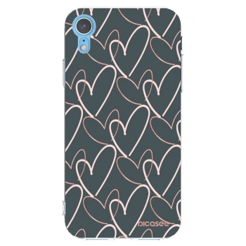 Picasee silikonový průhledný obal pro Apple iPhone XR - Hodně lásky