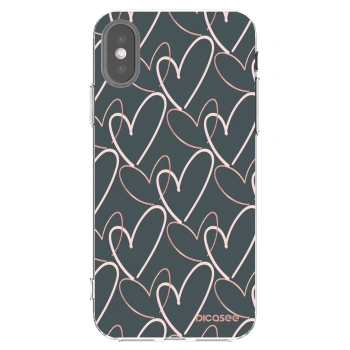 Picasee silikonový průhledný obal pro Apple iPhone X/XS - Hodně lásky