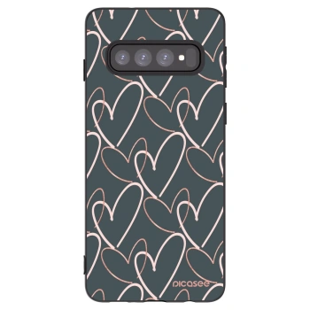 Picasee silikonový černý obal pro Samsung Galaxy S10 G973 - Hodně lásky