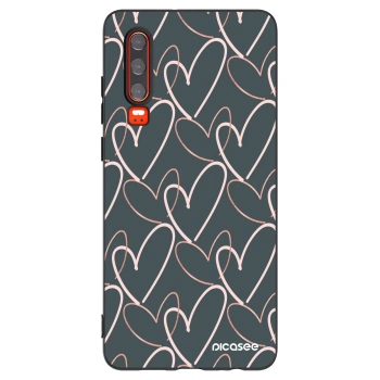 Picasee silikonový černý obal pro Huawei P30 - Hodně lásky