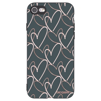 Picasee silikonový černý obal pro Apple iPhone SE 2020 - Hodně lásky