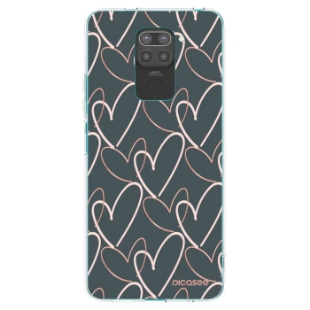 Picasee silikonový černý obal pro Xiaomi Redmi Note 9 - Hodně lásky