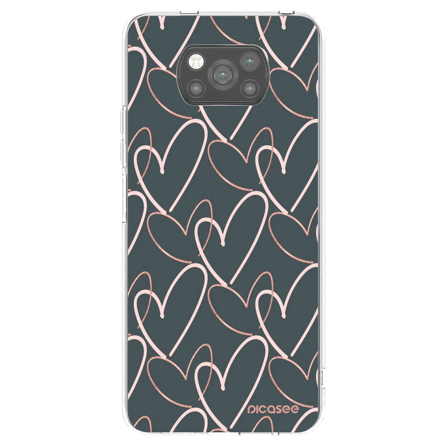 Picasee silikonový černý obal pro Xiaomi Poco X3 - Hodně lásky