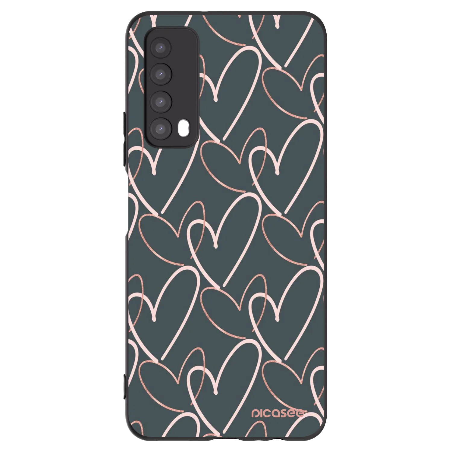 Picasee silikonový černý obal pro Huawei P Smart 2021 - Hodně lásky