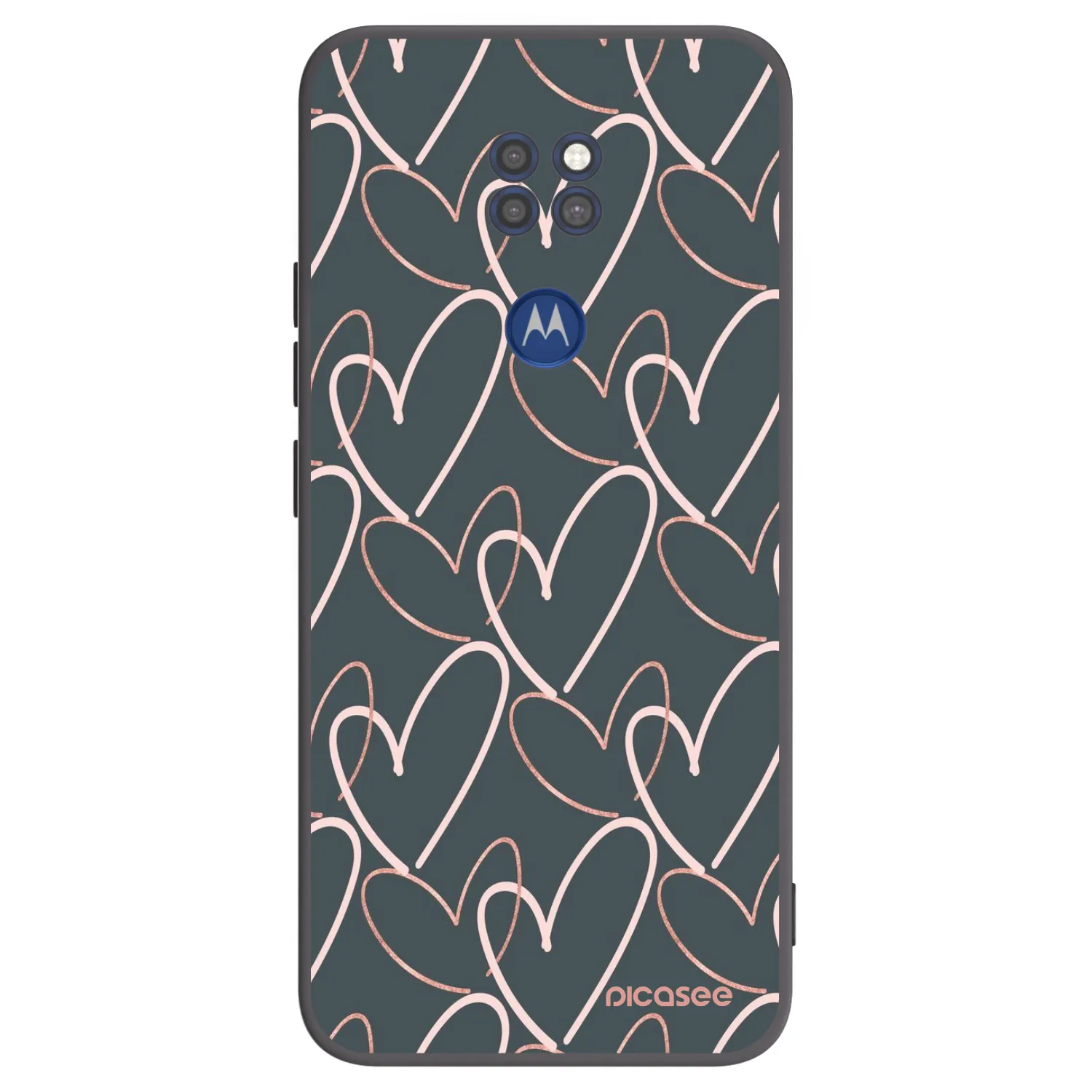 Picasee silikonový černý obal pro Motorola Moto G9 Play - Hodně lásky