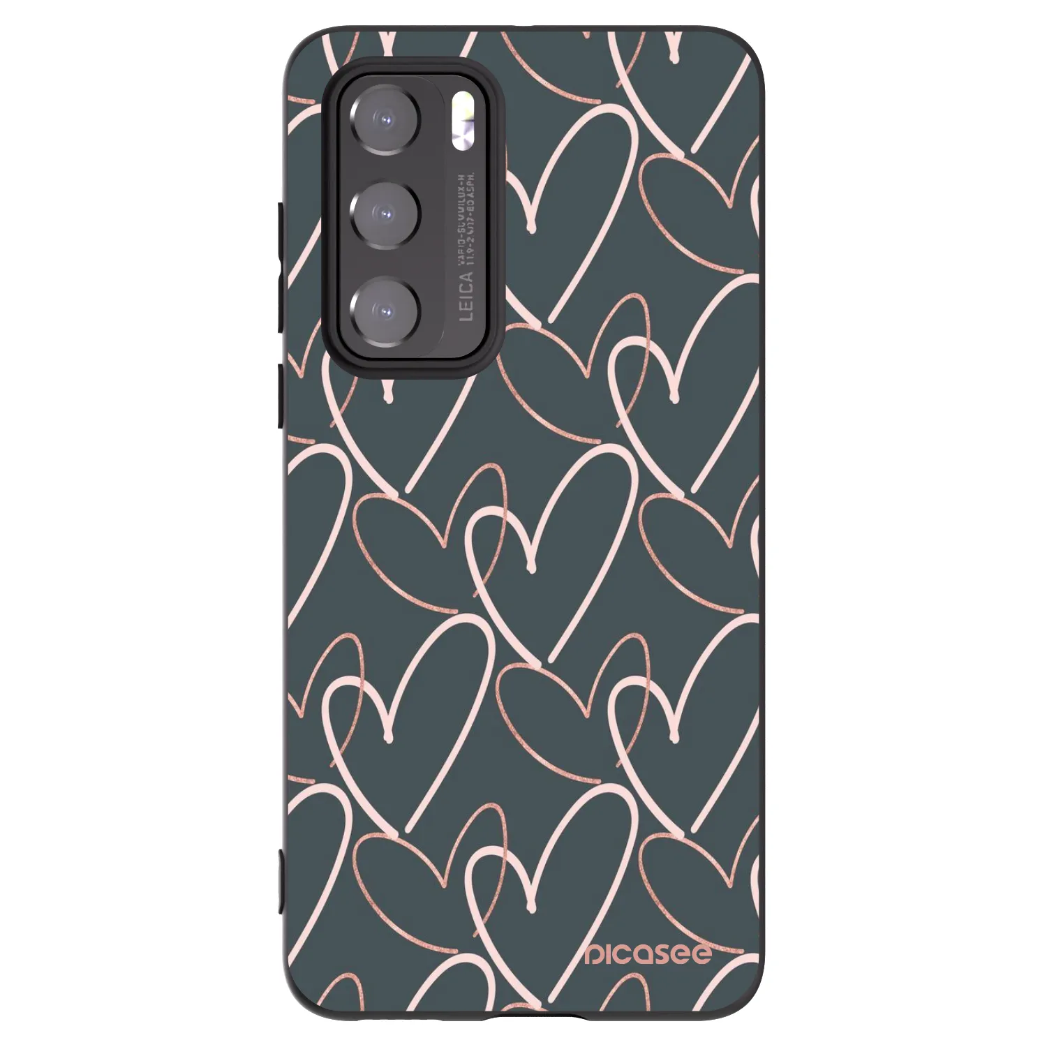 Picasee silikonový černý obal pro Huawei P40 - Hodně lásky