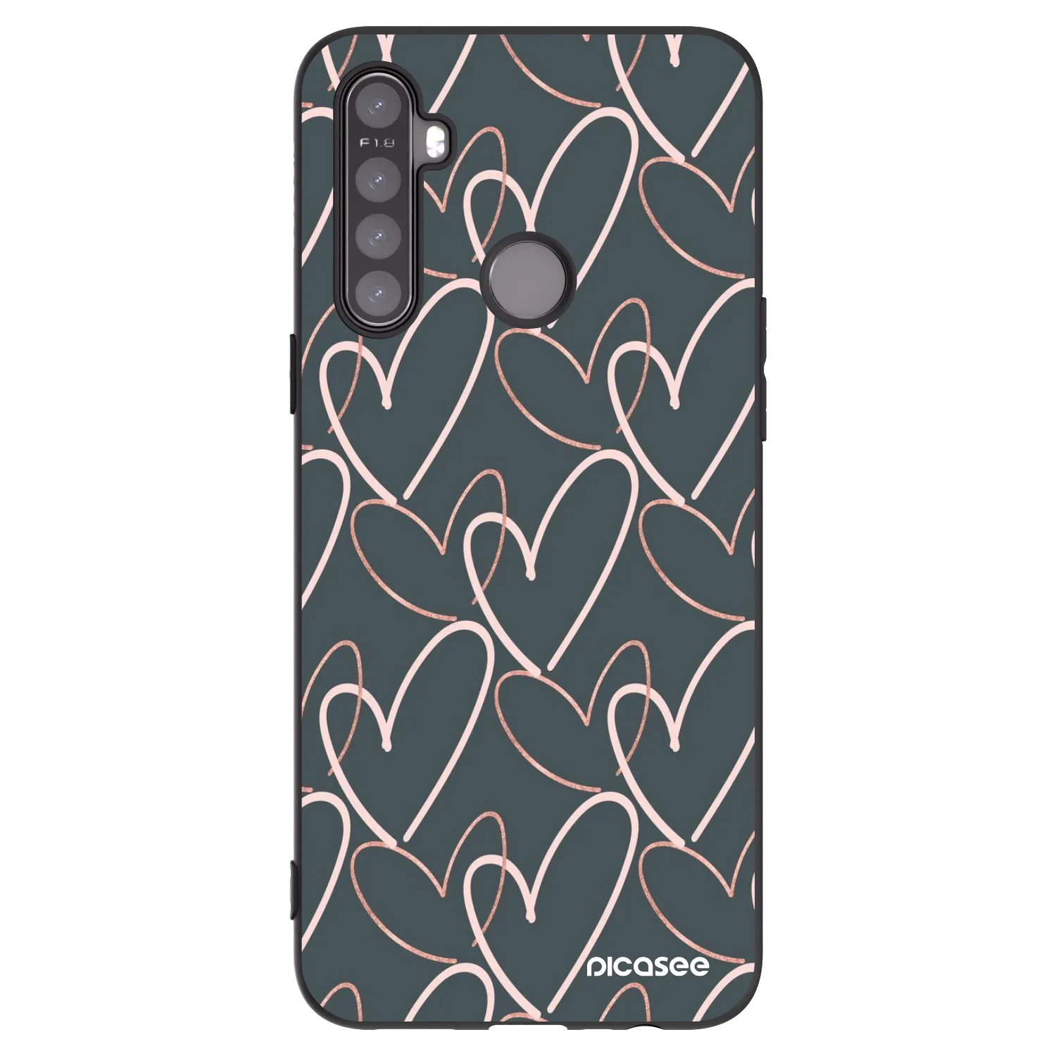 Picasee silikonový černý obal pro Realme 6i - Hodně lásky